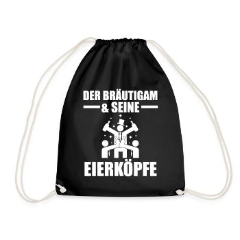 Bräutigam Junggesellenabschied - Turnbeutel - Schwarz - Vorne