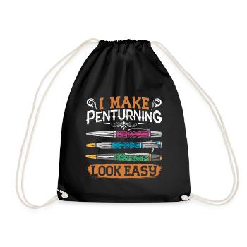 Pen Turning Kit - Drawstring Bag - black - Front