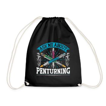 Pen Turning Kit - Drawstring Bag - black - Front