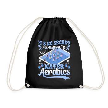 Aerobic Exercise Designs - Drawstring Bag - black - Front