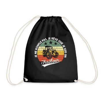 Cadeau Fermier Tracteur Agriculteur Humour - Sac de sport léger - noir - Devant
