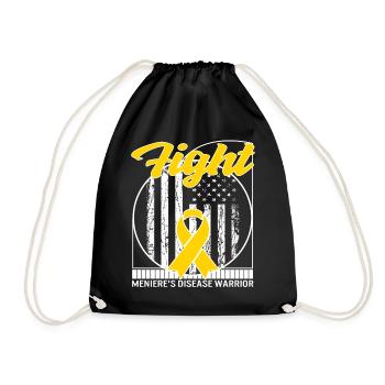 Chemise de sensibilisation à la maladie de Ménière, Fight - Sac de sport léger - noir - Devant