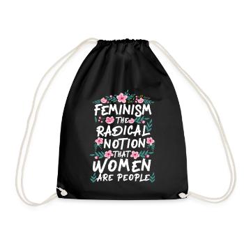 Feminist Feminism The Radical - Drawstring Bag - black - Front