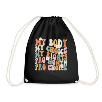 Féministe Mon corps Mon choix Mon - Sac de sport léger - noir - Devant