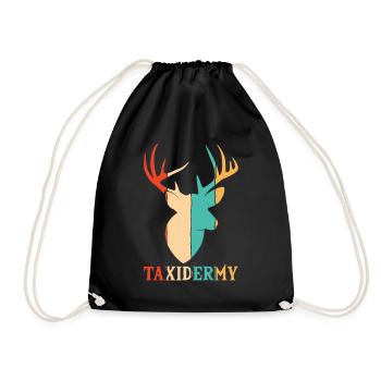 Retro Präparator Werkzeuge Tiere Liebhaber Taxidermie - Turnbeutel - Schwarz - Vorne