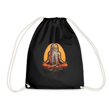 Yoga Guru Spiritualität - Turnbeutel - Schwarz - Vorne