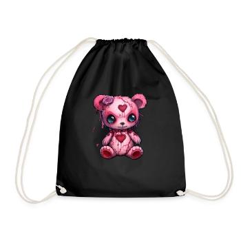 Bear Voodoo Goth Esthétique - Sac de sport léger - noir - Devant