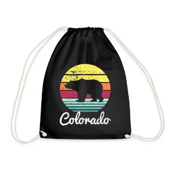 Vintage Retro Co Colorado Wildlife Bear Adventure - Sac de sport léger - noir - Devant