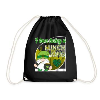St. Patrick's Day Shirt, Ich liebe es, ein Mittagessen zu sein - Turnbeutel - Schwarz - Vorne