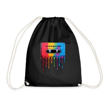 Gouttes de cassette - Sac de sport léger - noir - Devant