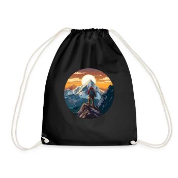 Mountaineering - Drawstring Bag - black - Front