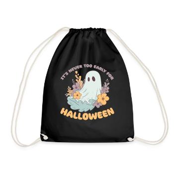 It's never too early for Halloween groovy ghost - Drawstring Bag - black - Front