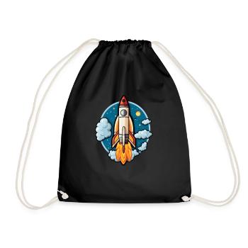 Rocket - Drawstring Bag - black - Front