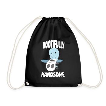 Cute ghost ghost ironing sheets halloween - Drawstring Bag - black - Front