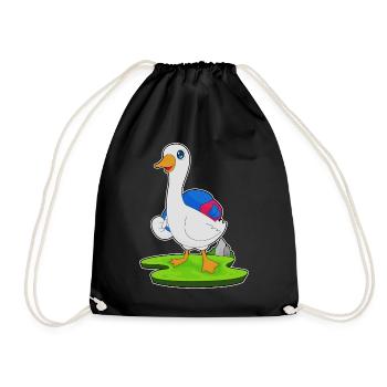 Ente Wanderer Rucksack Wandern - Turnbeutel - Schwarz - Vorne