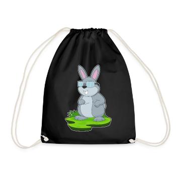 Lunettes de lapin - Sac de sport léger - noir - Devant