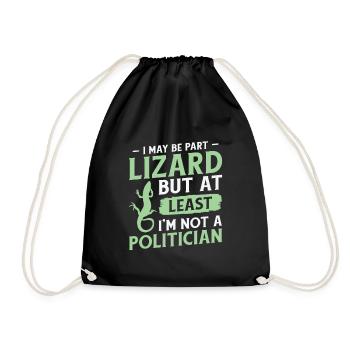 Lézard-Reptile-Agenda-Théorie du complot - Sac de sport léger - noir - Devant