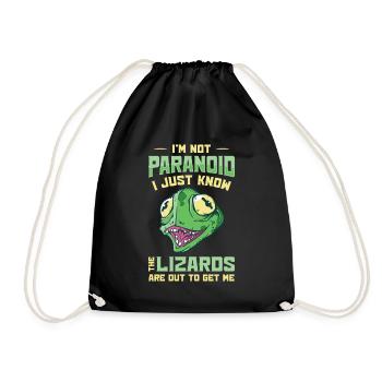 Lézard-Reptile-Agenda-Théorie du complot - Sac de sport léger - noir - Devant