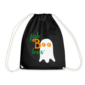 Fab-BOO-lous - Drôle de fantôme pour Halloween - Sac de sport léger - noir - Devant
