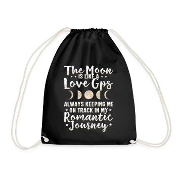 Astronomy Astronomer Moon Phase Romance Stars - Drawstring Bag - black - Front
