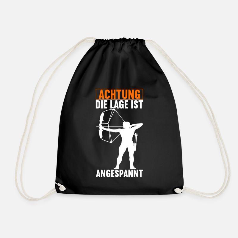 Bogenschießen Bogenschütze - Turnbeutel - Schwarz