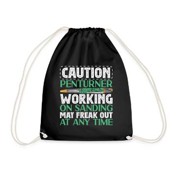 Pen Turning Kit - Drawstring Bag - black - Front