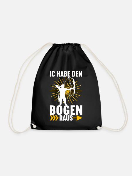 Bogenschießen Bogenschütze - Turnbeutel - Schwarz