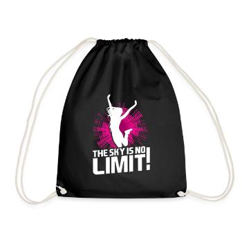 The Sky is No Limit Trampoline - Drawstring Bag - black - Front