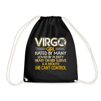 Virgo Virgo Girl Sign Of Zodiac - Drawstring Bag - black - Front