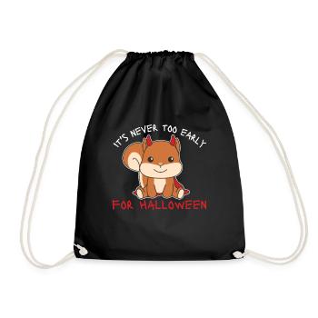 Squirrels it's never too early for Halloween - Drawstring Bag - black - Front