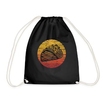 Retro Al Pastor Gewürz Hartschalen-Taco-Liebhaber - Turnbeutel - Schwarz - Vorne