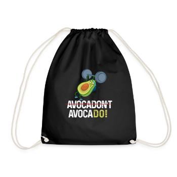 Avocadon't Avocado Training Shirt Fitness Training - Drawstring Bag - black - Front