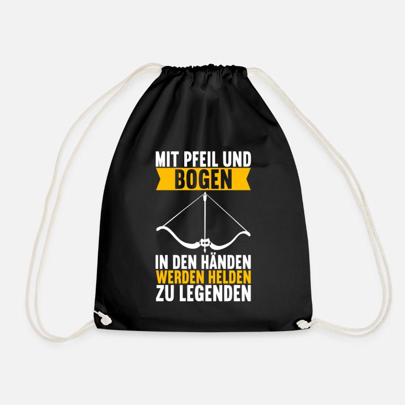 Bogenschießen Bogenschütze - Turnbeutel - Schwarz