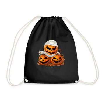 Spooky Halloween Pumpkins - Night of the Ghosts - Drawstring Bag - black - Front