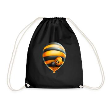 Creepy and beautiful pumpkin balloon for Halloween! - Drawstring Bag - black - Front