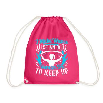 Aerobic Exercise Designs - Drawstring Bag - fuchsia - Front