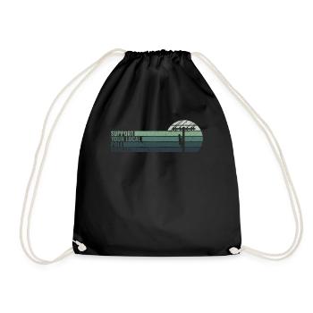 Support Your Local Pole Dancer - - Drawstring Bag - black - Front