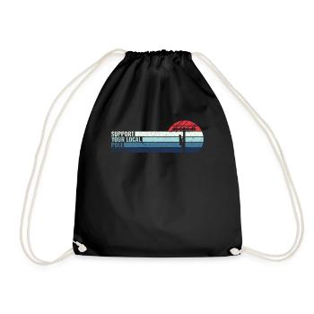 Support Your Local Pole Dancer - - Drawstring Bag - black - Front