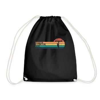 Support Your Local Pole Dancer - - Drawstring Bag - black - Front
