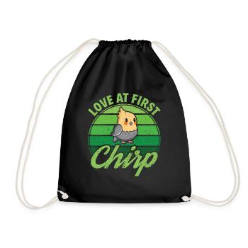 Love at first Chirp - Nymphensätztich - Drawstring Bag - black - Front