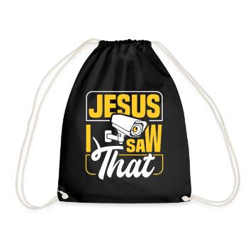 Jesus, das habe ich gesehen. - Turnbeutel - Schwarz - Vorne
