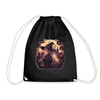 Witch Helloween Witches Outfit Witches - Drawstring Bag - black - Front