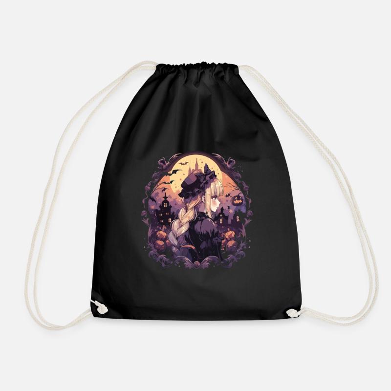 Witch Helloween Witches Outfit Witches - Drawstring Bag - black