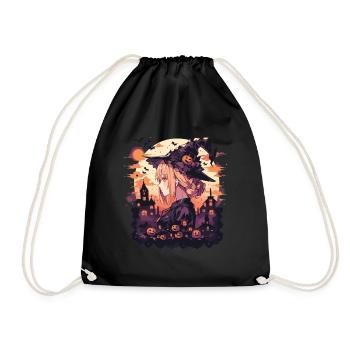 Witch Helloween Witches Outfit Witches - Drawstring Bag - black - Front
