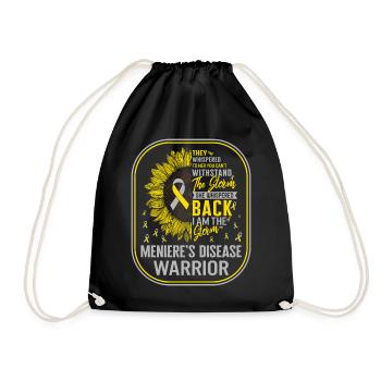 Chemise de la maladie de Ménière, je suis le tournesol tempête - Sac de sport léger - noir - Devant