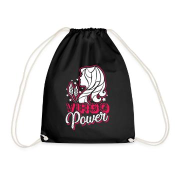 Virgo Virgo Power Lady - Drawstring Bag - black - Front