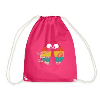 Who talks to the cat - Drawstring Bag - fuchsia - Front