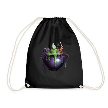 Design effrayant d’Halloween Chaudron de sorcière effrayant - Sac de sport léger - noir - Devant