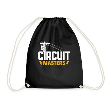 Circuit Masters - Elektroinstallateur - Turnbeutel - Schwarz - Vorne