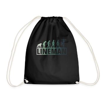 Retro Electrician Evolution - - Drawstring Bag - black - Front